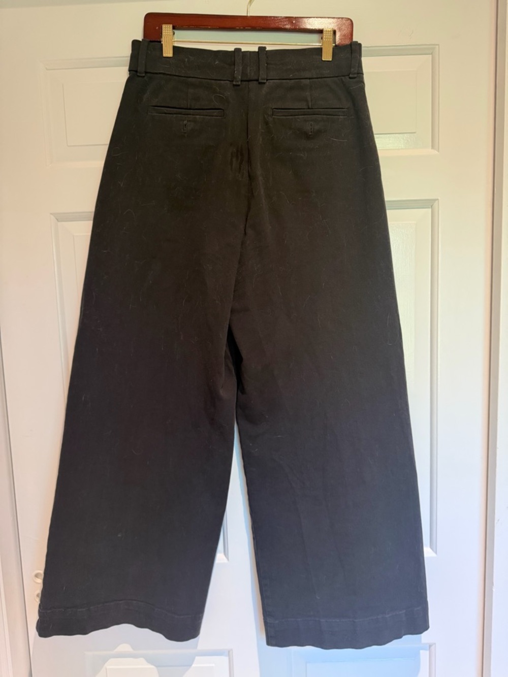 Everlane Black Wide Straight-Leg Chinos